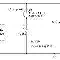 Solar power with reverse current diode Solar power with reverse current diode